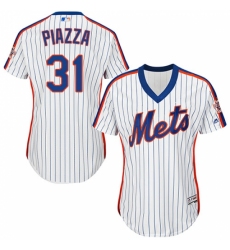 Women's Majestic New York Mets #31 Mike Piazza Replica White Alternate Cool Base MLB Jersey Women's Majestic New York Mets #31 Mike Piazza Replica White Alternate Cool Base MLB Jersey