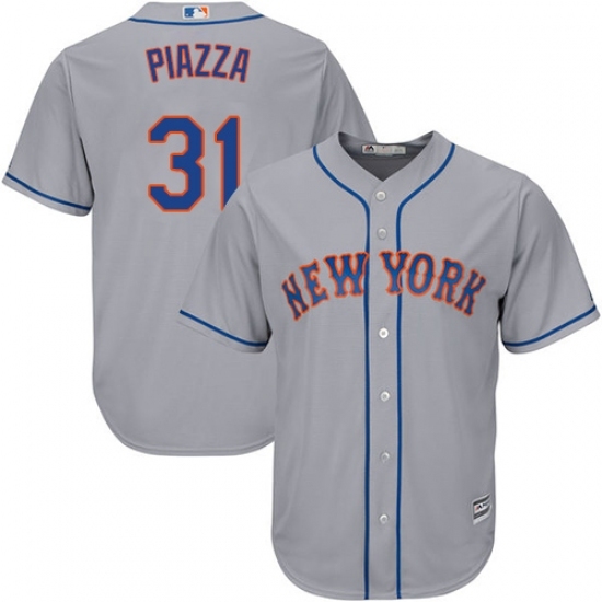 Youth Majestic New York Mets #31 Mike Piazza Replica Grey Road Cool Base MLB Jersey Youth Majestic New York Mets #31 Mike Piazza Replica Grey Road Cool Base MLB Jersey