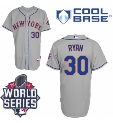 Men's Majestic New York Mets #30 Nolan Ryan Authentic Grey Road Cool Base 2015 World Series MLB Jersey Men's Majestic New York Mets #30 Nolan Ryan Authentic Grey Road Cool Base 2015 World Series MLB Jersey