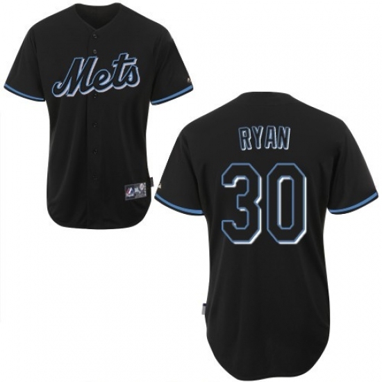 Men's Majestic New York Mets #30 Nolan Ryan Replica Black Fashion MLB Jersey Men's Majestic New York Mets #30 Nolan Ryan Replica Black Fashion MLB Jersey