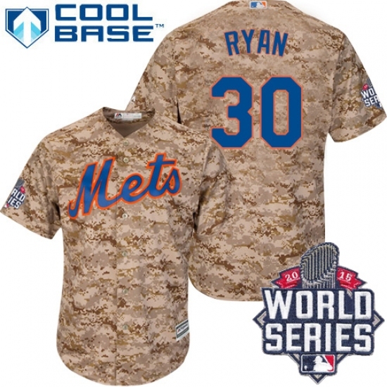 Men's Majestic New York Mets #30 Nolan Ryan Replica Camo Alternate Cool Base 2015 World Series MLB Jersey Men's Majestic New York Mets #30 Nolan Ryan Replica Camo Alternate Cool Base 2015 World Series MLB Jersey