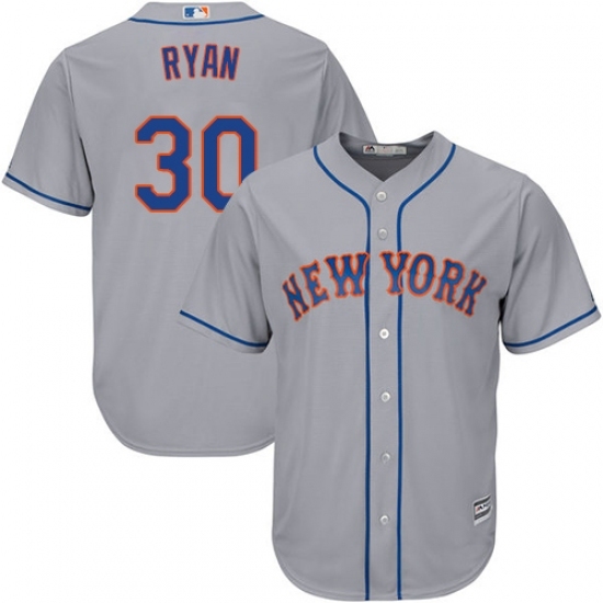 Men's Majestic New York Mets #30 Nolan Ryan Replica Grey Road Cool Base MLB Jersey Men's Majestic New York Mets #30 Nolan Ryan Replica Grey Road Cool Base MLB Jersey