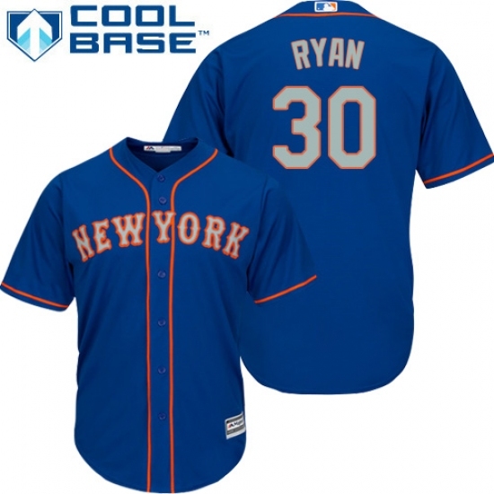 Men's Majestic New York Mets #30 Nolan Ryan Replica Royal Blue Alternate Road Cool Base MLB Jersey Men's Majestic New York Mets #30 Nolan Ryan Replica Royal Blue Alternate Road Cool Base MLB Jersey