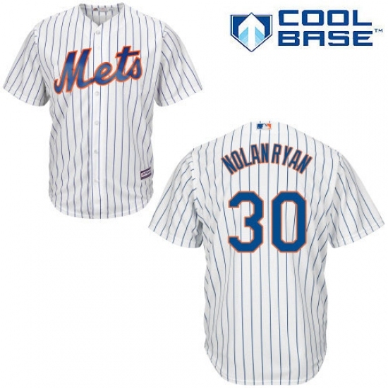 Men's Majestic New York Mets #30 Nolan Ryan Replica White Home Cool Base MLB Jersey Men's Majestic New York Mets #30 Nolan Ryan Replica White Home Cool Base MLB Jersey