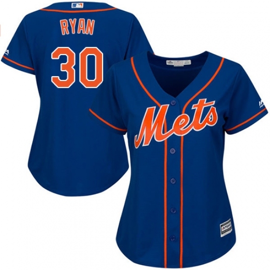 Women's Majestic New York Mets #30 Nolan Ryan Replica Royal Blue Alternate Home Cool Base MLB Jersey Women's Majestic New York Mets #30 Nolan Ryan Replica Royal Blue Alternate Home Cool Base MLB Jersey