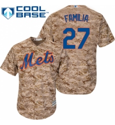 Men's Majestic New York Mets #27 Jeurys Familia Replica Camo Alternate Cool Base MLB Jersey