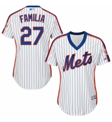 Women's Majestic New York Mets #27 Jeurys Familia Replica White Alternate Cool Base MLB Jersey