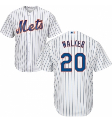 Youth Majestic New York Mets #20 Neil Walker Replica White Home Cool Base MLB Jersey