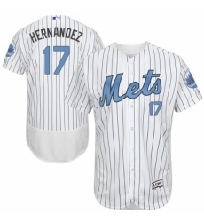 Men's Majestic New York Mets #17 Keith Hernandez Authentic White 2016 Father's Day Fashion Flex Base MLB Jersey