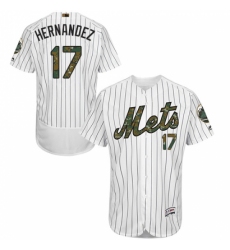Men's Majestic New York Mets #17 Keith Hernandez Authentic White 2016 Memorial Day Fashion Flex Base MLB Jersey