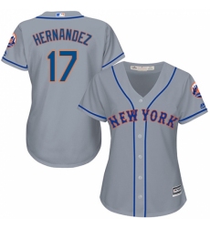 Women's Majestic New York Mets #17 Keith Hernandez Authentic Grey Road Cool Base MLB Jersey