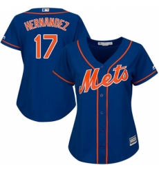 Women's Majestic New York Mets #17 Keith Hernandez Authentic Royal Blue Alternate Home Cool Base MLB Jersey