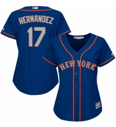 Women's Majestic New York Mets #17 Keith Hernandez Replica Royal Blue Alternate Road Cool Base MLB Jersey