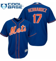 Youth Majestic New York Mets #17 Keith Hernandez Replica Royal Blue Alternate Home Cool Base MLB Jersey