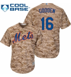 Men's Majestic New York Mets #16 Dwight Gooden Replica Camo Alternate Cool Base MLB Jersey