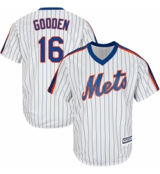 Men's Majestic New York Mets #16 Dwight Gooden Replica White Alternate Cool Base MLB Jersey