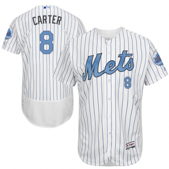 Men's Majestic New York Mets #8 Gary Carter Authentic White 2016 Father's Day Fashion Flex Base MLB Jersey Men's Majestic New York Mets #8 Gary Carter Authentic White 2016 Father's Day Fashion Flex Base MLB Jersey