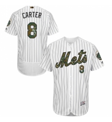 Men's Majestic New York Mets #8 Gary Carter Authentic White 2016 Memorial Day Fashion Flex Base MLB Jersey Men's Majestic New York Mets #8 Gary Carter Authentic White 2016 Memorial Day Fashion Flex Base MLB Jersey