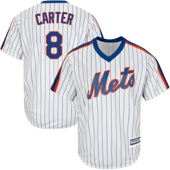 Men's Majestic New York Mets #8 Gary Carter Replica White Alternate Cool Base MLB Jersey Men's Majestic New York Mets #8 Gary Carter Replica White Alternate Cool Base MLB Jersey