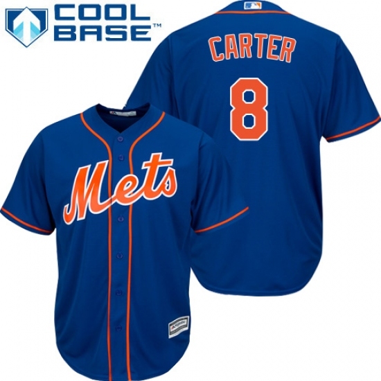 Youth Majestic New York Mets #8 Gary Carter Authentic Royal Blue Alternate Home Cool Base MLB Jersey Youth Majestic New York Mets #8 Gary Carter Authentic Royal Blue Alternate Home Cool Base MLB Jersey