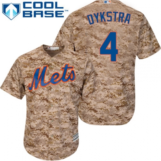 Men's Majestic New York Mets #4 Lenny Dykstra Replica Camo Alternate Cool Base MLB Jersey Men's Majestic New York Mets #4 Lenny Dykstra Replica Camo Alternate Cool Base MLB Jersey