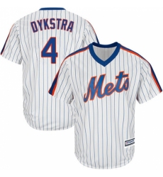 Men's Majestic New York Mets #4 Lenny Dykstra Replica White Alternate Cool Base MLB Jersey Men's Majestic New York Mets #4 Lenny Dykstra Replica White Alternate Cool Base MLB Jersey