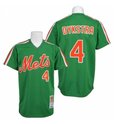 Men's Mitchell and Ness New York Mets #4 Lenny Dykstra Replica Green 1985 Throwback MLB Jersey Men's Mitchell and Ness New York Mets #4 Lenny Dykstra Replica Green 1985 Throwback MLB Jersey