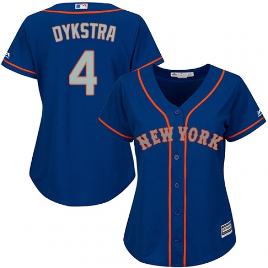 Women's Majestic New York Mets #4 Lenny Dykstra Authentic Royal Blue Alternate Road Cool Base MLB Jersey Women's Majestic New York Mets #4 Lenny Dykstra Authentic Royal Blue Alternate Road Cool Base MLB Jersey