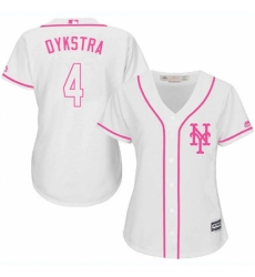 Women's Majestic New York Mets #4 Lenny Dykstra Authentic White Fashion Cool Base MLB Jersey Women's Majestic New York Mets #4 Lenny Dykstra Authentic White Fashion Cool Base MLB Jersey