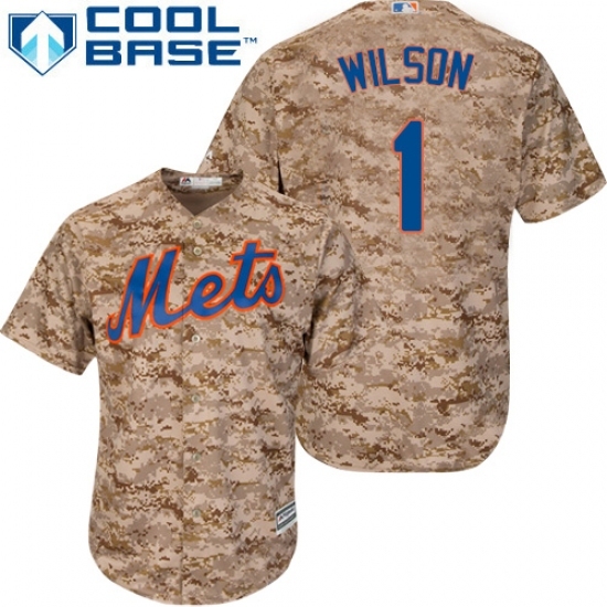 Men's Majestic New York Mets #1 Mookie Wilson Authentic Camo Alternate Cool Base MLB Jersey Men's Majestic New York Mets #1 Mookie Wilson Authentic Camo Alternate Cool Base MLB Jersey