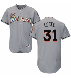 Men's Majestic Miami Marlins #31 Jeff Locke Grey Flexbase Authentic Collection MLB Jersey Men's Majestic Miami Marlins #31 Jeff Locke Grey Flexbase Authentic Collection MLB Jersey