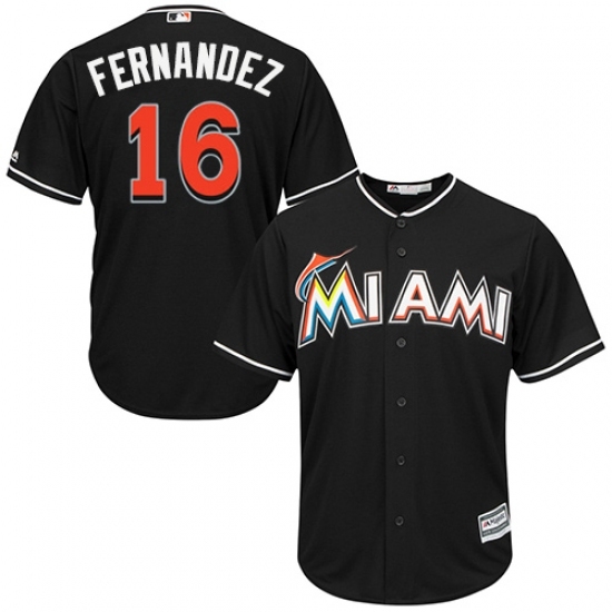 Youth Majestic Miami Marlins #16 Jose Fernandez Replica Black Alternate 2 Cool Base MLB Jersey Youth Majestic Miami Marlins #16 Jose Fernandez Replica Black Alternate 2 Cool Base MLB Jersey