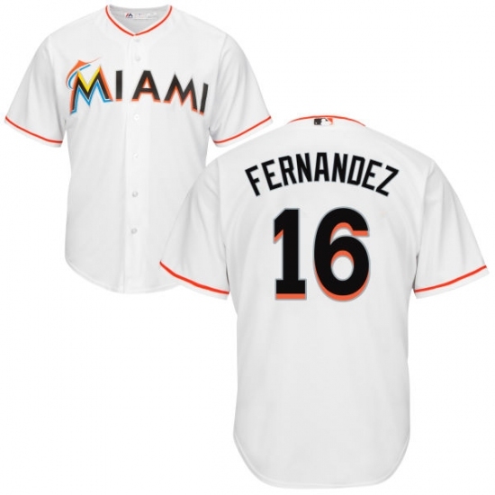 Youth Majestic Miami Marlins #16 Jose Fernandez Replica White Home Cool Base MLB Jersey Youth Majestic Miami Marlins #16 Jose Fernandez Replica White Home Cool Base MLB Jersey