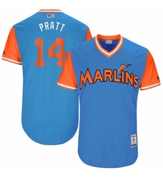 Men's Majestic Miami Marlins #14 Martin Prado 