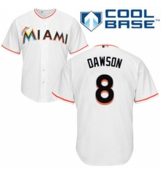 Youth Majestic Miami Marlins #8 Andre Dawson Replica White Home Cool Base MLB Jersey Youth Majestic Miami Marlins #8 Andre Dawson Replica White Home Cool Base MLB Jersey