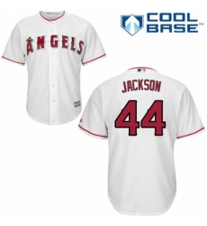 Men's Majestic Los Angeles Angels of Anaheim #44 Reggie Jackson Replica White Home Cool Base MLB Jersey