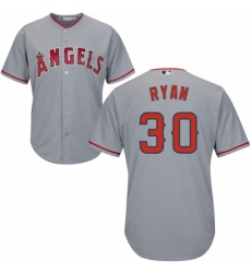 Youth Majestic Los Angeles Angels of Anaheim #30 Nolan Ryan Replica Grey Road Cool Base MLB Jersey