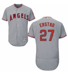 Men's Majestic Los Angeles Angels of Anaheim #27 Darin Erstad Grey Flexbase Authentic Collection MLB Jersey