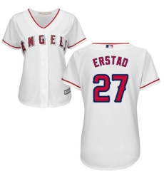 Women's Majestic Los Angeles Angels of Anaheim #27 Darin Erstad Replica White Home Cool Base MLB Jersey