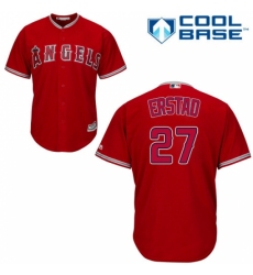 Youth Majestic Los Angeles Angels of Anaheim #27 Darin Erstad Replica Red Alternate Cool Base MLB Jersey