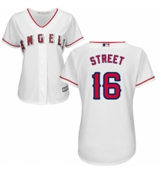 Women's Majestic Los Angeles Angels of Anaheim #16 Huston Street Replica White Home Cool Base MLB Jersey