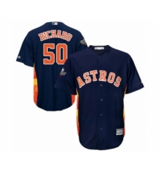 Men's Houston Astros #50 J.R. Richard Replica Navy Blue Alternate Cool Base 2019 World Series Bound Baseball Jersey