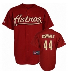 Men's Mitchell and Ness Houston Astros #44 Roy Oswalt Replica Red Throwback MLB Jersey