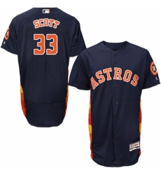 Men's Majestic Houston Astros #33 Mike Scott Navy Blue Flexbase Authentic Collection MLB Jersey