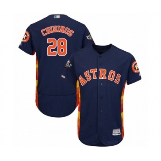 Men's Houston Astros #28 Robinson Chirinos Navy Blue Alternate Flex Base Authentic Collection 2019 World Series Bound Baseball Jersey Men's Houston Astros #28 Robinson Chirinos Navy Blue Alternate Flex Base Authentic Collection 2019 World Series Bound Baseball Jersey