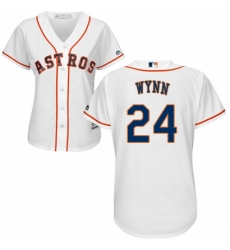 Women's Majestic Houston Astros #24 Jimmy Wynn Replica White Home Cool Base MLB Jersey