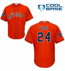 Youth Majestic Houston Astros #24 Jimmy Wynn Replica Orange Alternate 2017 World Series Champions Cool Base MLB Jersey