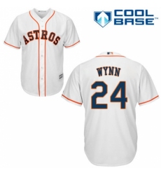 Youth Majestic Houston Astros #24 Jimmy Wynn Replica White Home Cool Base MLB Jersey