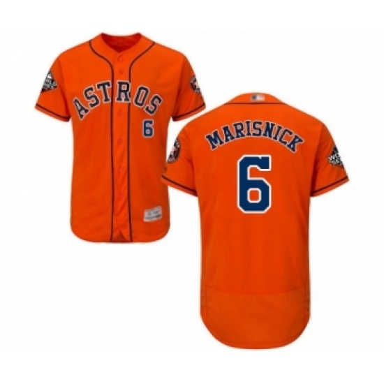 Men's Houston Astros #6 Jake Marisnick Orange Alternate Flex Base Authentic Collection 2019 World Series Bound Baseball Jersey Men's Houston Astros #6 Jake Marisnick Orange Alternate Flex Base Authentic Collection 2019 World Series Bound Baseball Jersey