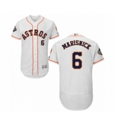 Men's Houston Astros #6 Jake Marisnick White Home Flex Base Authentic Collection 2019 World Series Bound Baseball Jersey Men's Houston Astros #6 Jake Marisnick White Home Flex Base Authentic Collection 2019 World Series Bound Baseball Jersey